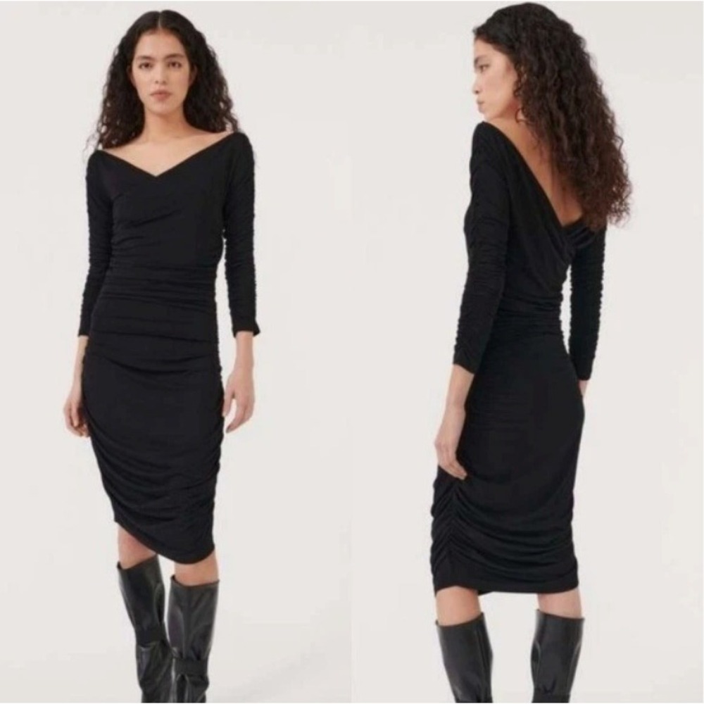 Baum und Pferdgarten Ruched Pencil Midi Dress Medium Sexy Tight‎ Party Evening